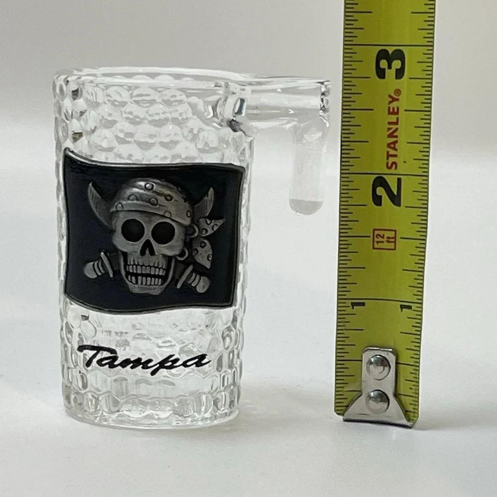 Tampa Bay Florida Souvenir Shot‎ Glass Pirate Skull Flag Textured 3D
